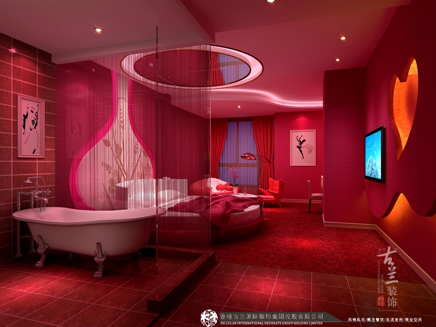 爱情海主题酒店（29层）--资阳主题酒店装修设计公司--古兰装饰