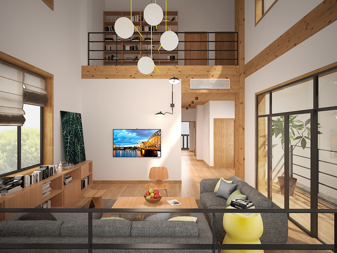 北欧日式原木风格住宅设计-前意识叶平设计作品