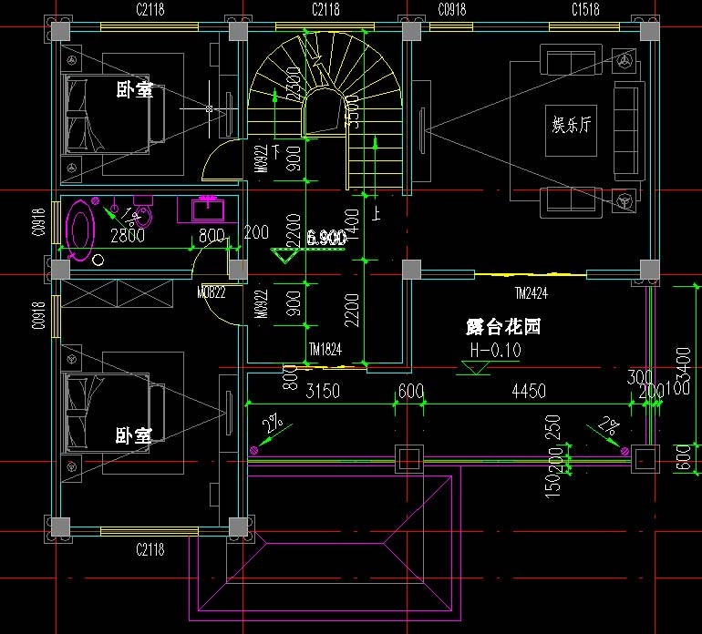 12x10m農(nóng)村三層別墅戶型圖，內(nèi)明亮，外優(yōu)雅