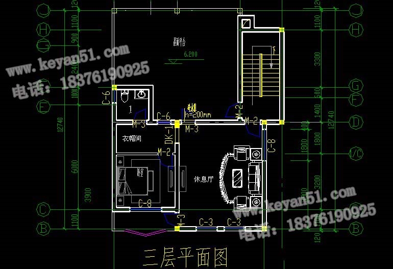 簡約時(shí)尚三層農(nóng)村一室兩廳房屋設(shè)計(jì)圖