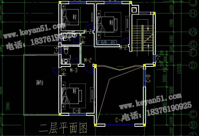 簡約時(shí)尚三層農(nóng)村一室兩廳房屋設(shè)計(jì)圖