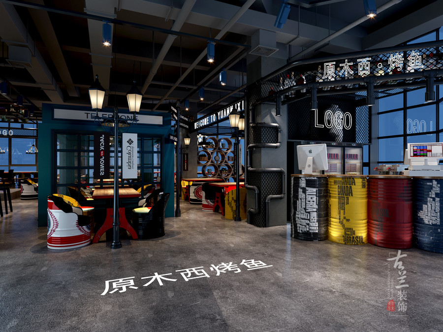 綿陽烤肉店設計效果_綿陽烤肉店裝修設計公司
