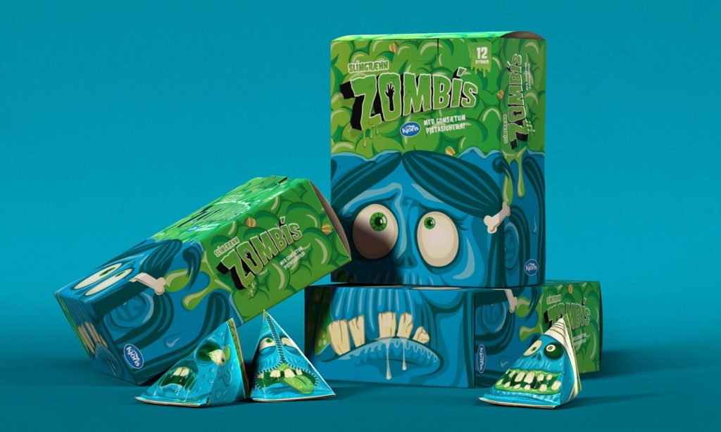 Zombis僵尸灵感的冰淇淋品牌包装设计
