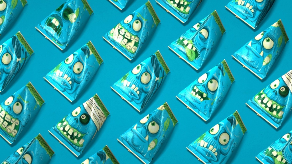 Zombis僵尸灵感的冰淇淋品牌包装设计