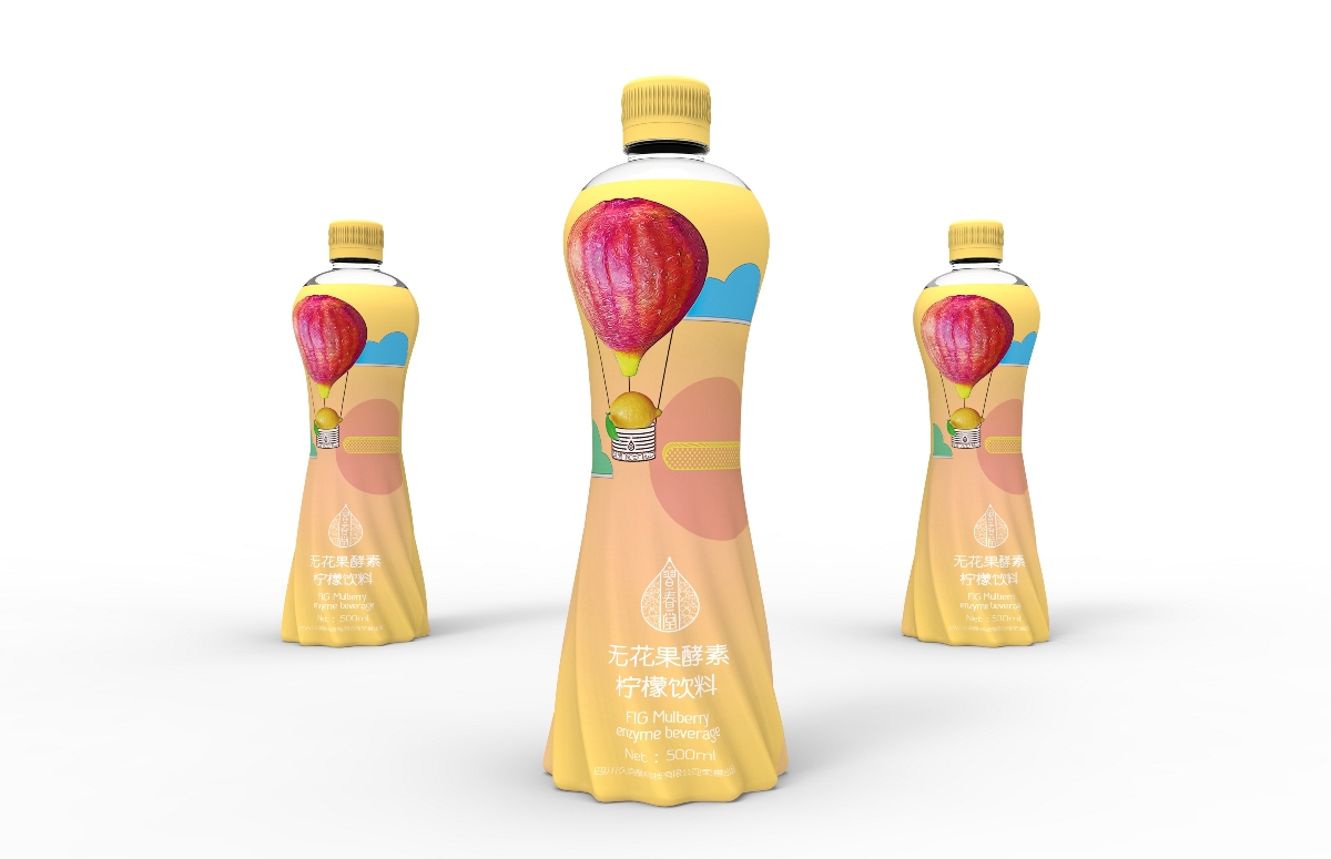 无花果酵素饮料包装设计 酵素饮料 饮品包装 酒水包装 保健品