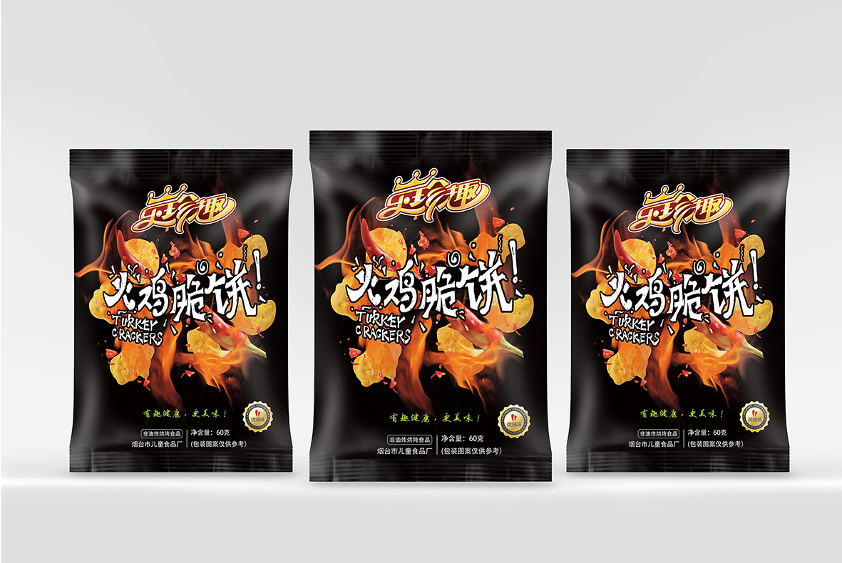 火鸡脆饼 休闲食品包装设计-中国设计网
