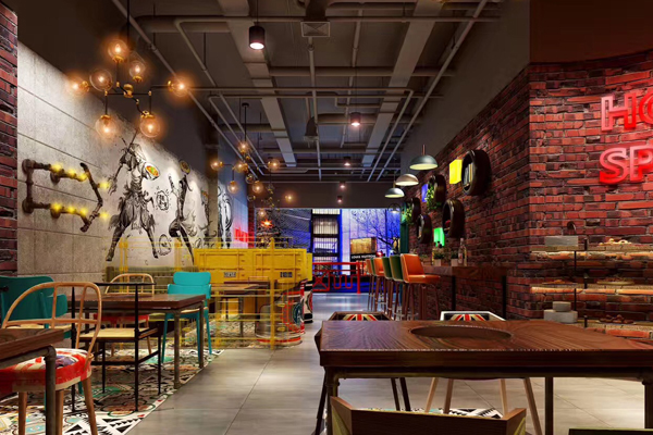 工业风火锅店-西宁火锅店设计公司|海西|海东|海南|海北|玉树|格尔木市火锅店装修设计公司