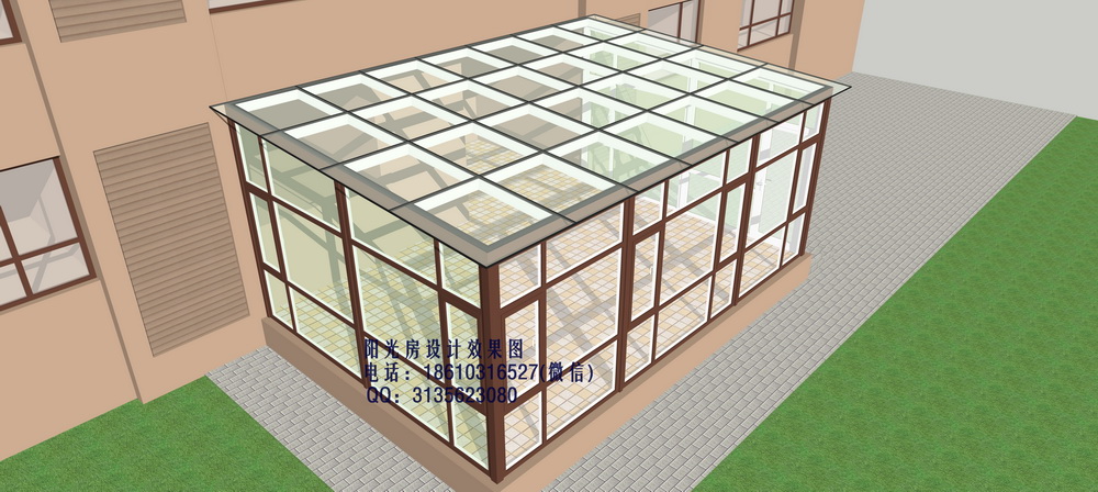 S1029钢结构阳光房设计效果图--简