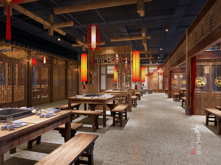 《小龙坎老火锅店（金府店）》-成都火锅店装修丨成都火锅店设计