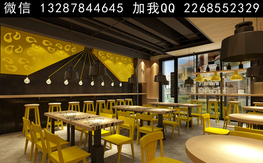 米線店 米線館設(shè)計(jì)案例效果圖 