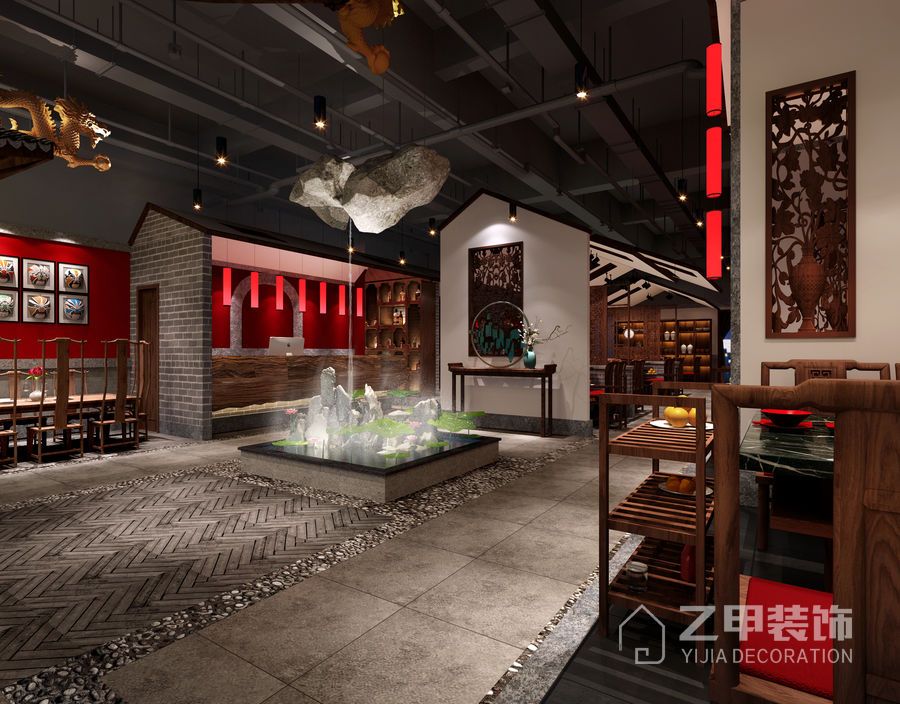 山東小龍坎火鍋店裝修設(shè)計|大理專業(yè)火鍋店裝修設(shè)計公司