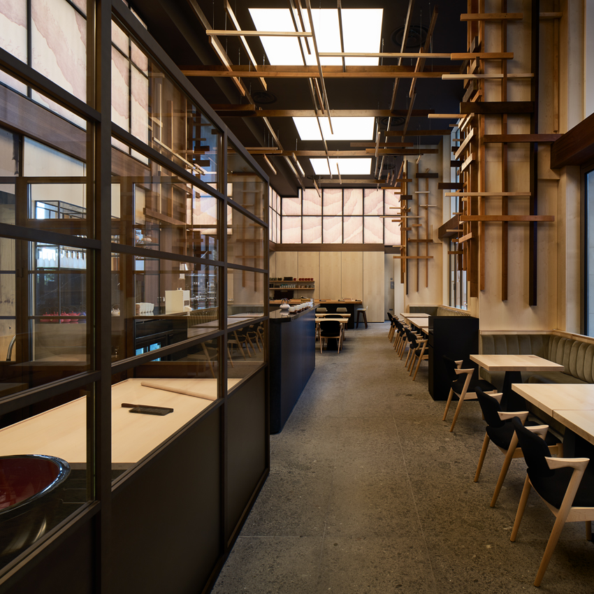 一组日本木式料理店设计
