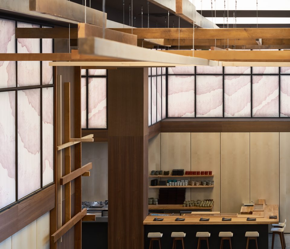 一组日本木式料理店设计