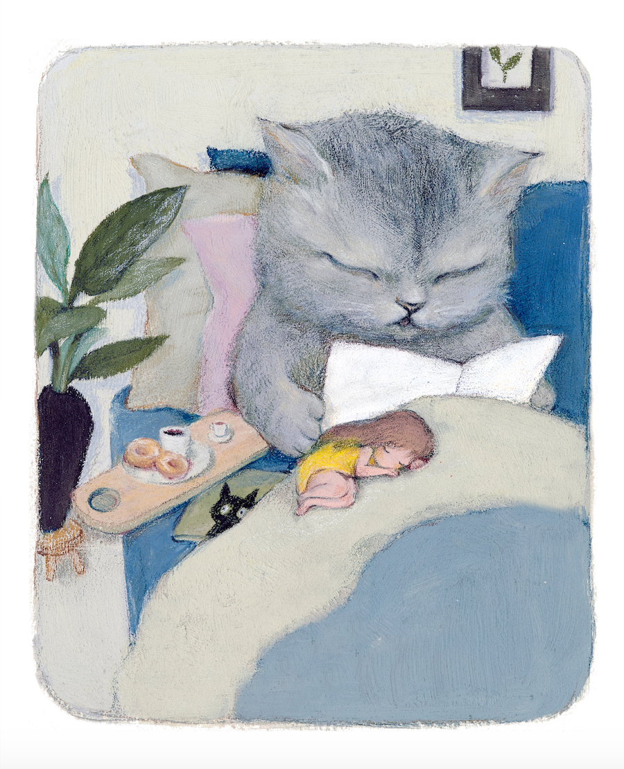 《猫先生和小小人》插画欣赏