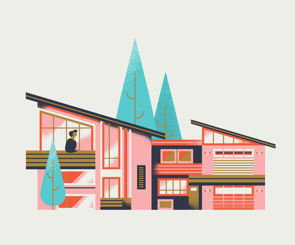 Airbnb 商业插画