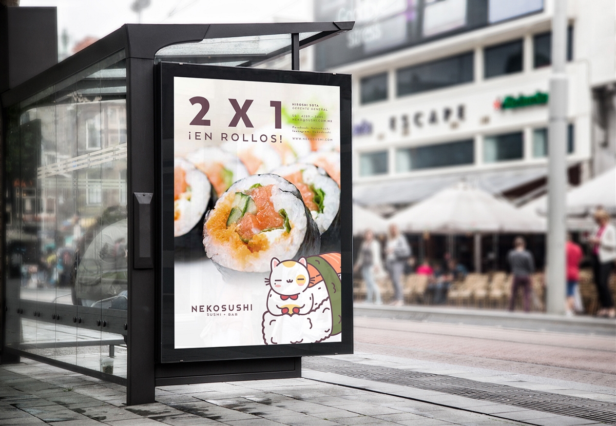 NEKOSUSHI寿司餐厅品牌形象视觉设计