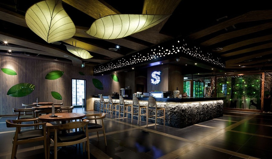 达州特色茶餐厅设计装修-星绿茶餐厅