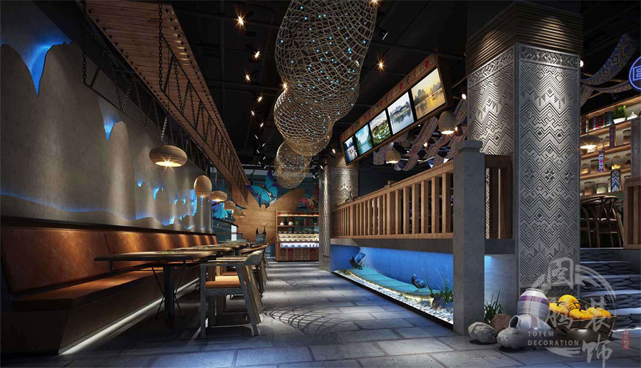【马仔斑鱼海鲜】绵阳专业海鲜餐厅设计案例-绵阳餐厅设计装修公司