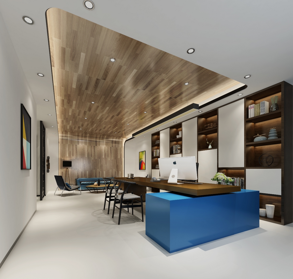 新中式 办公大堂 过廊|空间|家装设计|chenhuan199423 - 原创作品 - 站酷 (ZCOOL)