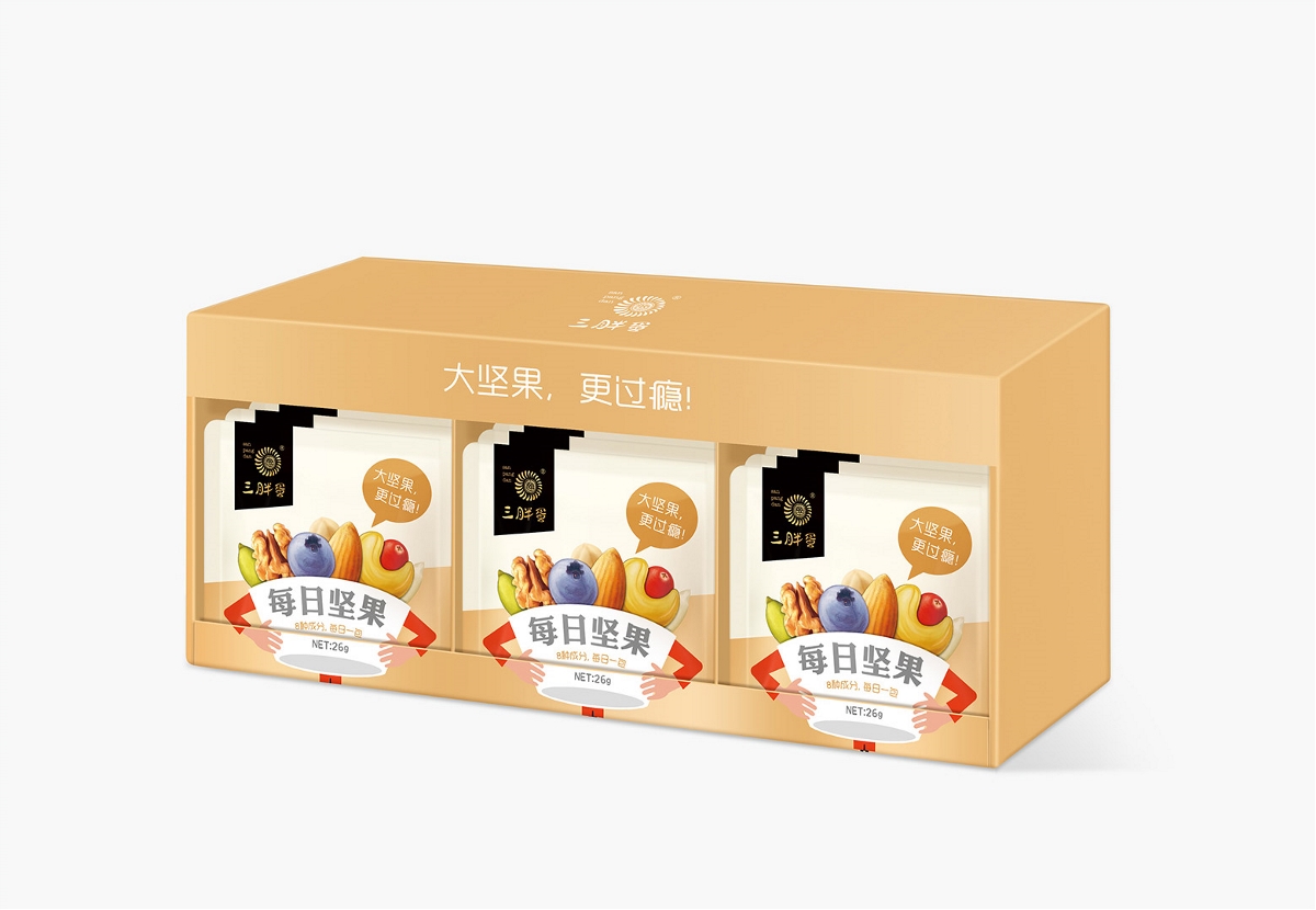 三胖蛋开始高端坚果市场，李华清设计持续为其助力！