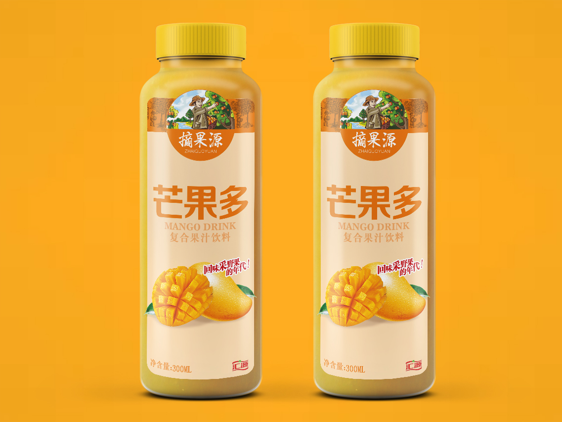 【百納食品包裝設(shè)計(jì)案例】摘果源果汁飲料品牌整合案例