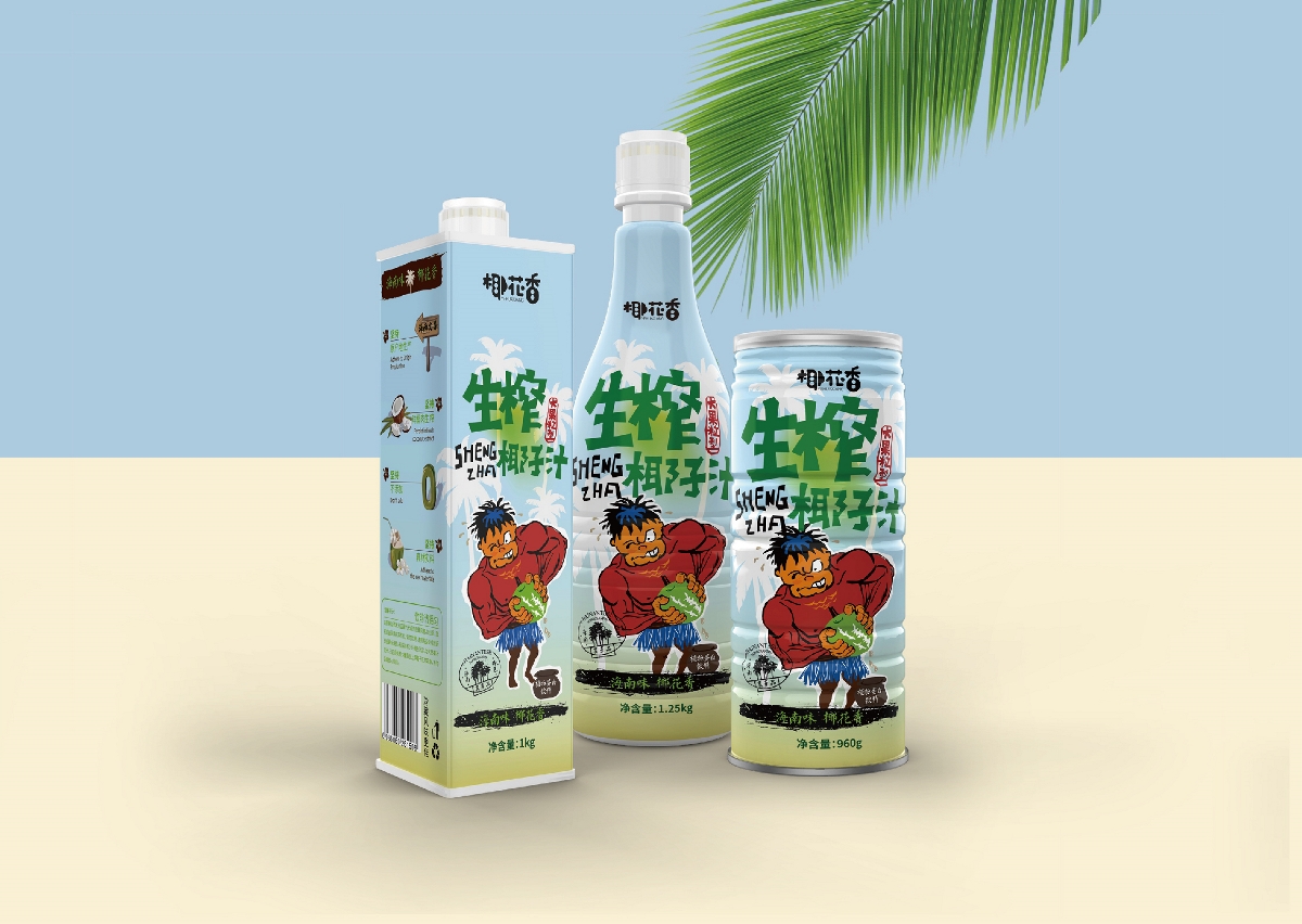 椰花香生榨椰汁品牌与包装设计