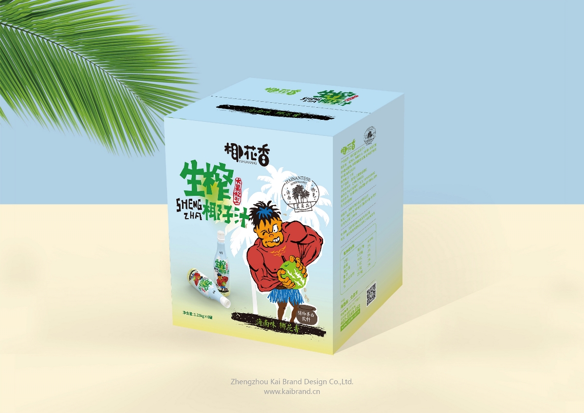 椰花香生榨椰汁品牌与包装设计