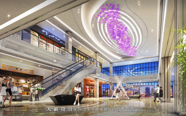 梧州购物中心装修设计可参考的体验型购物中心设计效果图