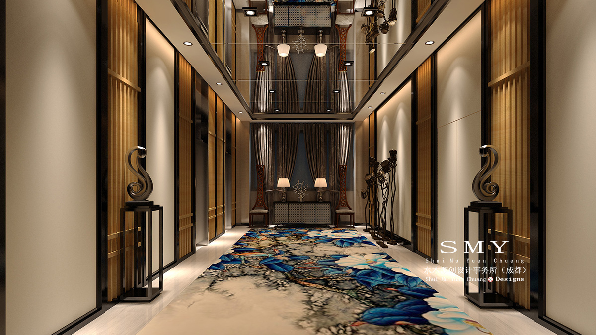 达州中式酒店设计—水木源创中式酒店装修设计