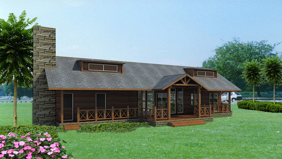 木屋 木结构别墅设计案例效果图