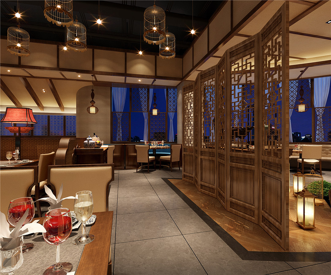 《鸿图天元装饰》西江里餐厅民族特色风-公装效果图_装一网装修效果图