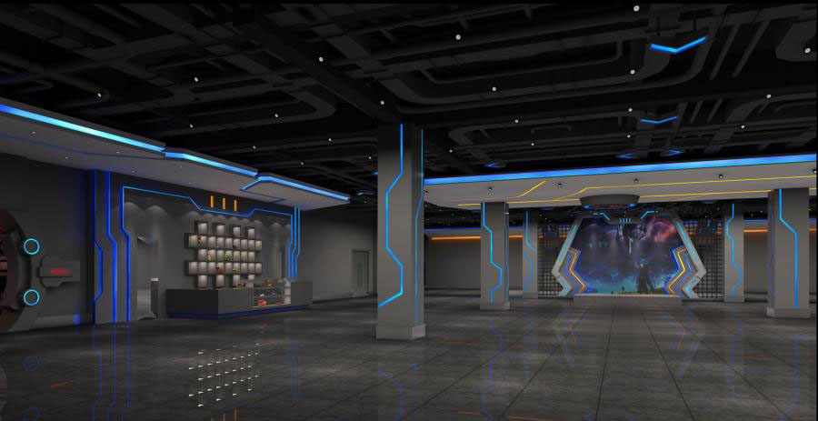 电子游戏厅，电玩城设计案例效果图
