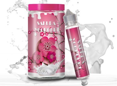 樱花酸奶烟油瓶贴纸设计--致一设计公司作品