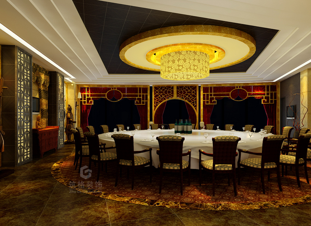 丰禾银座酒楼2丨成都专业餐厅设计丨餐厅装修丨筑格装饰