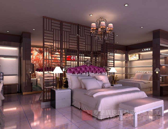 重庆家纺店床上用品店装修设计效果图「重庆观景装饰」