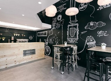 极简风黑白配咖啡馆_石家庄咖啡厅设计,石家庄咖啡厅装修设计公司