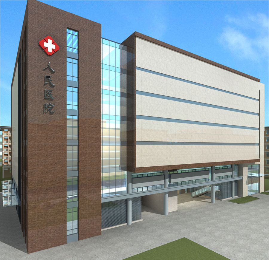 医院建筑外观设计案例效果图