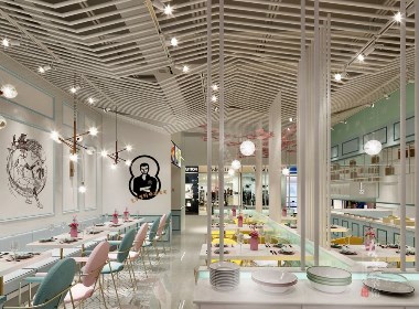 成都鱼东家藤椒酸菜鱼餐厅（奥克斯广场店）-成都主题餐厅空间设计