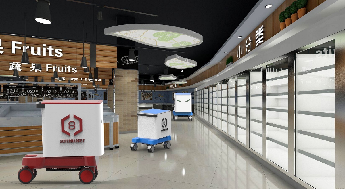 服务者:Block  - 超市购物送货机器人（BLOCK-Service Robot）