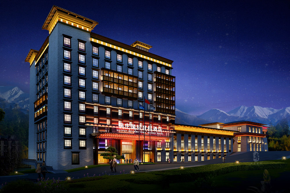 红专星级酒店设计新作：康定锅庄温泉星级酒店