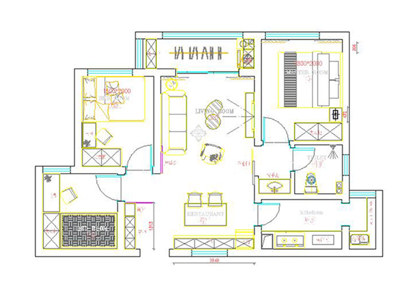 汇泉西悦城89平三居室现代简约风格装修效果图