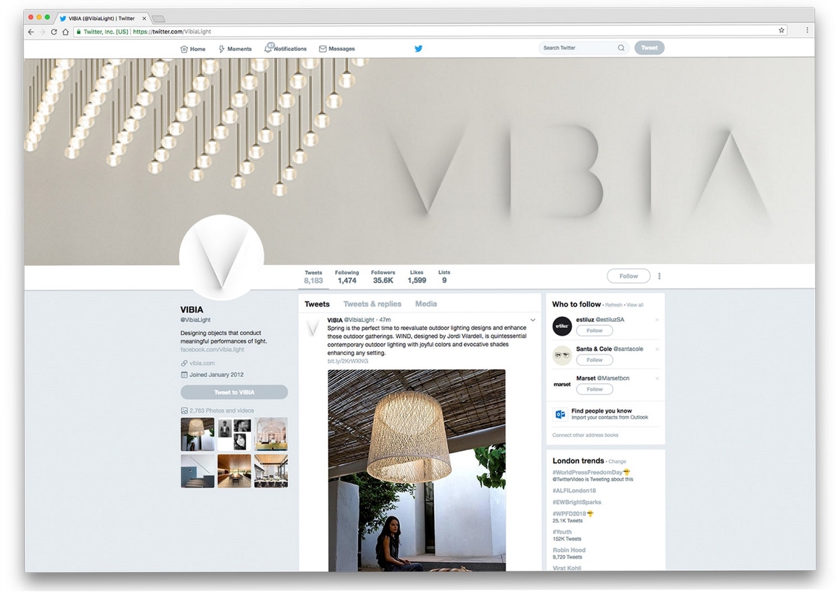 西班牙領(lǐng)先的照明公司Vibia品牌形象設(shè)計(jì)