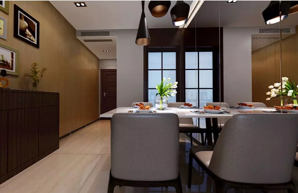 郑州保利心语98平现代港式风格风格三居室装修效果图