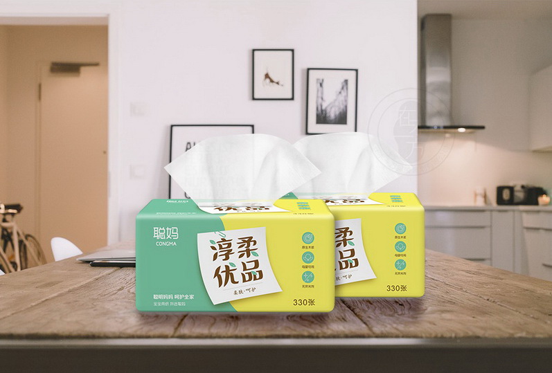 聪妈_南京生活用纸包装设计_纸巾盒包装设计|在水一方品牌策划