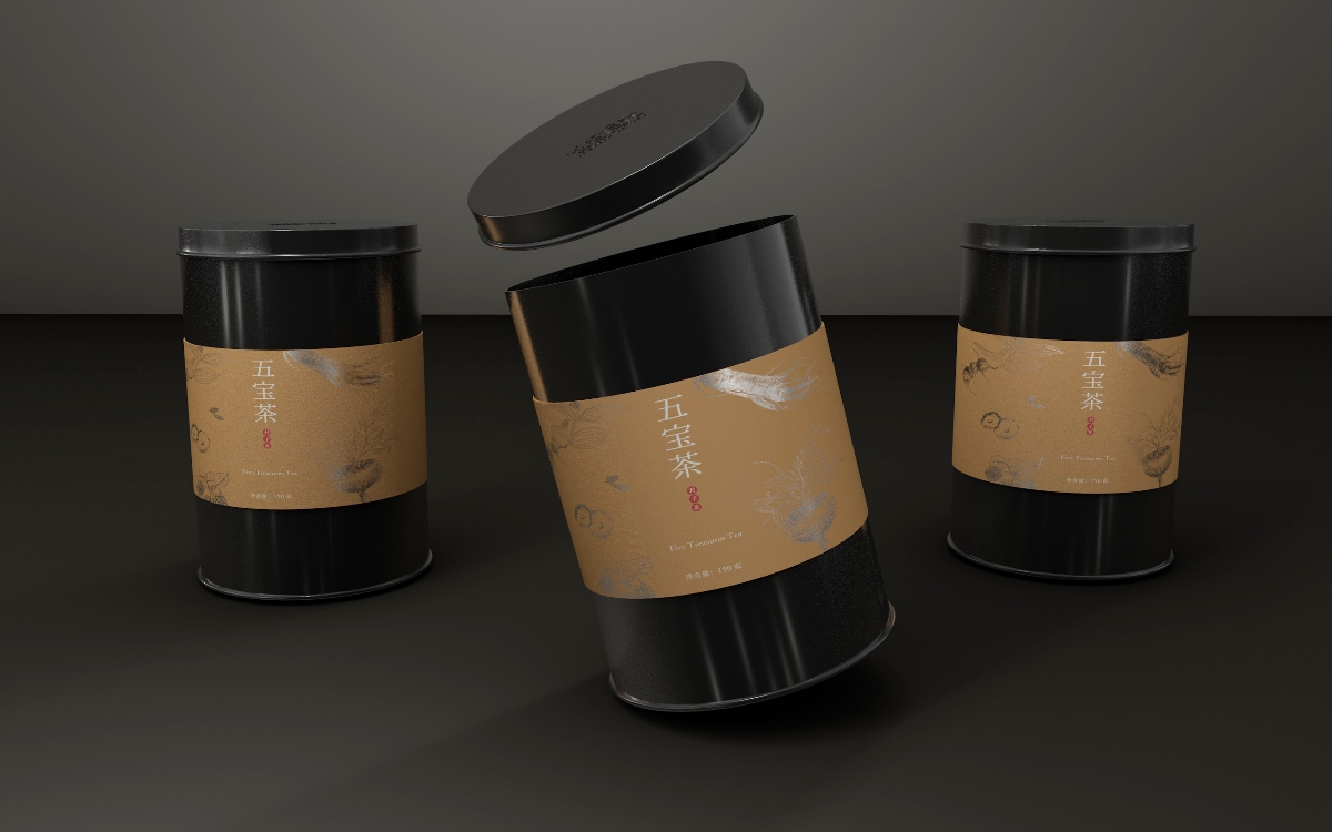 《五宝茶》茶叶包装设计