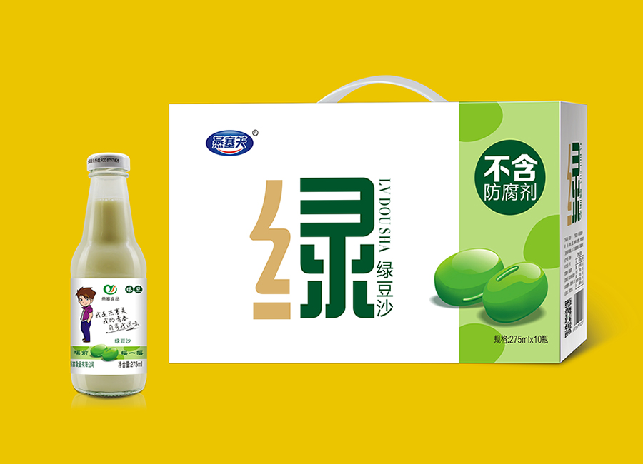 纯豆奶包装设计、绿豆沙包装设计、酸梅汤包装设计、瓶装饮料包装设计、郑州饮料包装设计、郑州食品包装设计
