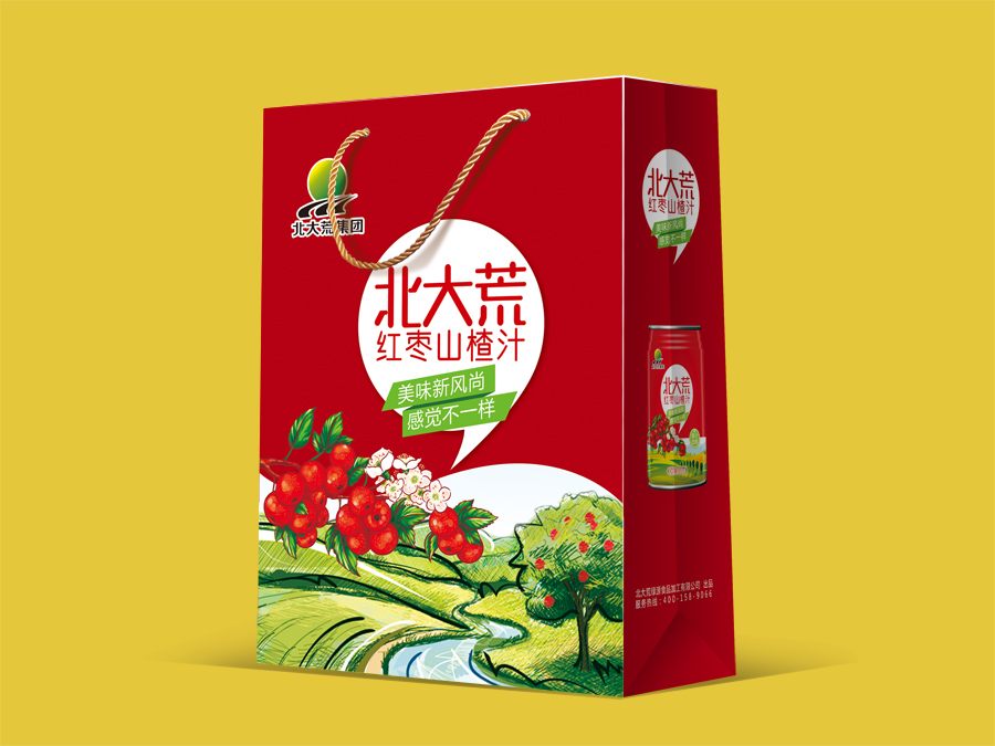 红枣山楂汁饮料包装设计、易拉罐饮料包装设计、饮料品牌设计策划
