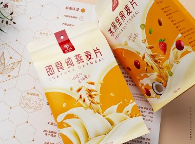 燕麦水果坚果食品固体饮料包装设计