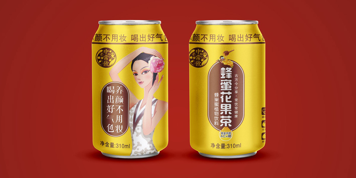 蜂蜜花果茶 | 品牌策划 · 品牌形象设计 | 易拉罐饮料包装设计|饮料品牌设计策划