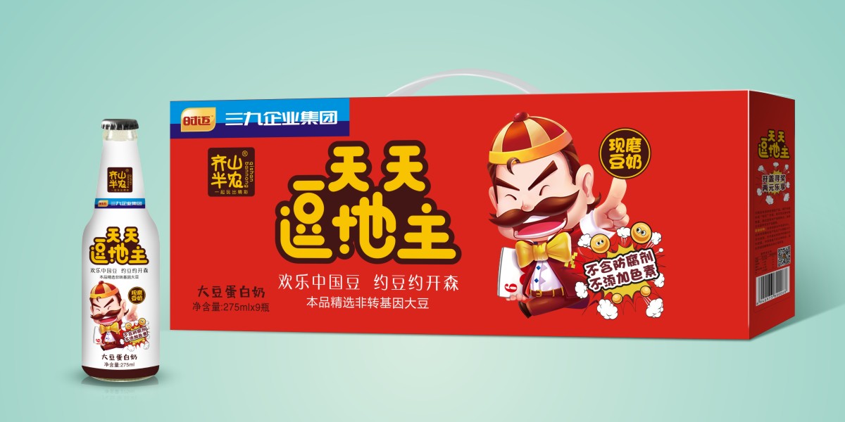 豆奶包装设计豆奶礼盒设计豆奶品牌设计策划复合蛋白饮料包装设计天天斗地主